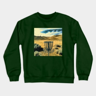 Disc Golf in the Rolling Grassy Hills Crewneck Sweatshirt